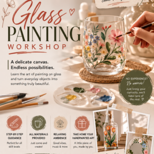 poster for glass painting workshop in kolkata