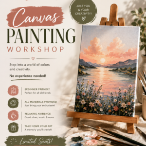 Poster for Canvas Painting Workshop in Kolkata by House of Hues